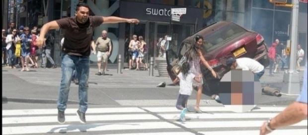 Richard Rojas, the man behind the Times Square crash, tried to flee from the scene. Marinella Maier/ www.twitter.com Richard Rojas, the man behind the Times Square crash, tried to flee from the scene. Marinella Maier/ www.twitter.com