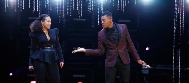 Chris Blue and Alicia Keys on The Voice finale/photo via sheknows.com Chris Blue and Alicia Keys on The Voice finale/photo via sheknows.com