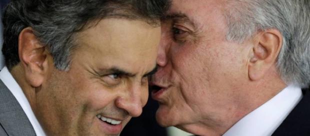 Temer e Aécio estão no olho do furacão Temer e Aécio estão no olho do furacão