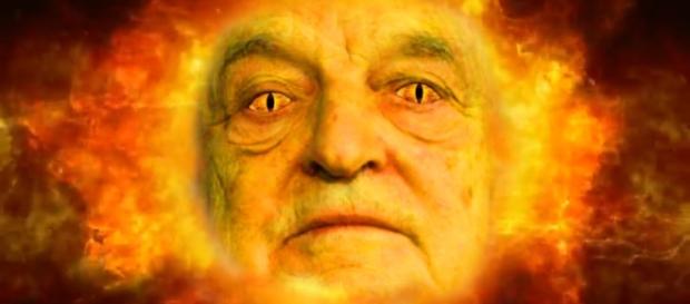 Un fotomontaggio di George Soros Un fotomontaggio di George Soros
