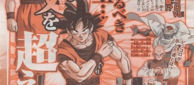 Scan de la revista Shonen Jump. Scan de la revista Shonen Jump.
