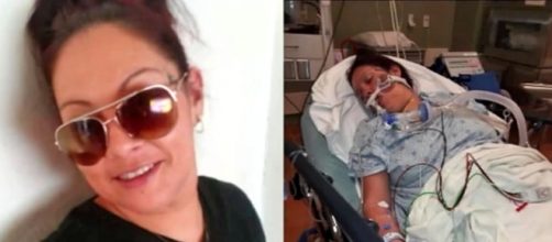 Before and after photos of Lavinia Kelly via screen capture on YouTube/CBS SF Bay Area