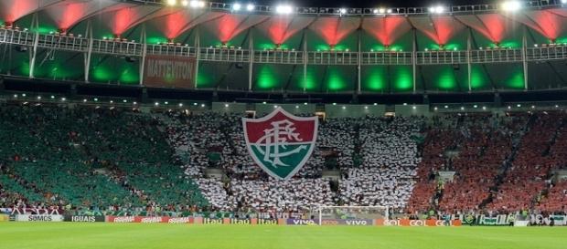 Torcida do Fluminense fazendo festa no Maracanã (Foto: Globoesporte) Torcida do Fluminense fazendo festa no Maracanã (Foto: Globoesporte)