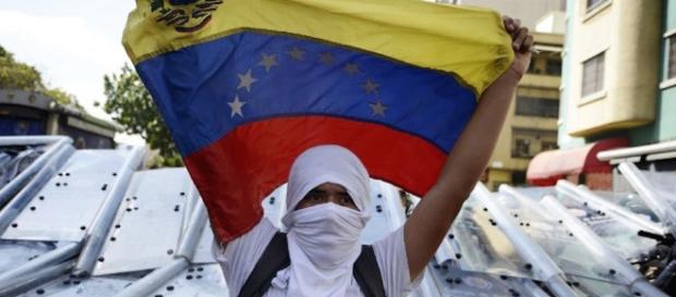 Una protesta contra Maduro en Caracas Una protesta contra Maduro en Caracas