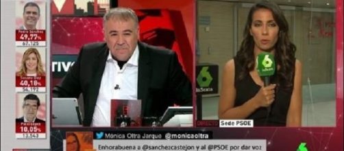 Antonio García Ferreras y Ana Pastor en el especial PSOE del 21 de mayo de 2017.