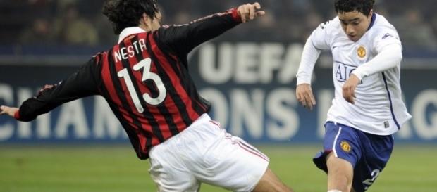 Nesta in action during a Champions League clash with Manchester Utd Nesta in action during a Champions League clash with Manchester Utd
