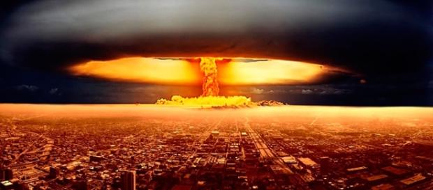 Reprodução fictícia de uma explosão nuclear Reprodução fictícia de uma explosão nuclear