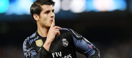 Alvaro Morata con la maglia del Real Madrid.