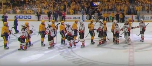 Ducks and Predators shake hands after spectacular series, SPORTSNET Youtube channel https://www.youtube.com/watch?v=IJ_Y7KTB6CM