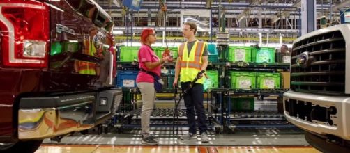Mark Zuckerberg at a Ford plant, part of his 'Visit all States' resolution. / from 'CNN' - cnn.com