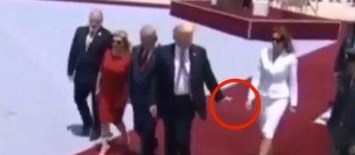 Melania Trump caught on camera swatting away husband Donald as he ... - mirror.co.uk