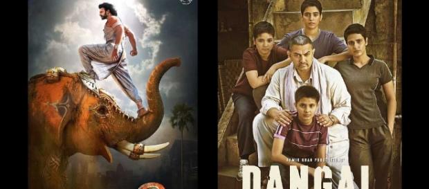 A still from Baahubali: The Conclusion and Dangal A still from Baahubali: The Conclusion and Dangal