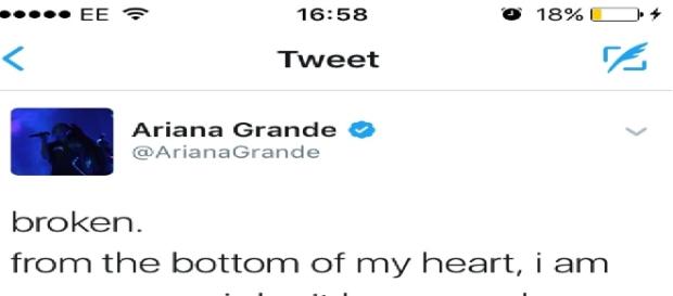 Ariana Grande's tweet has sparked a Twitter frenzy Ariana Grande's tweet has sparked a Twitter frenzy