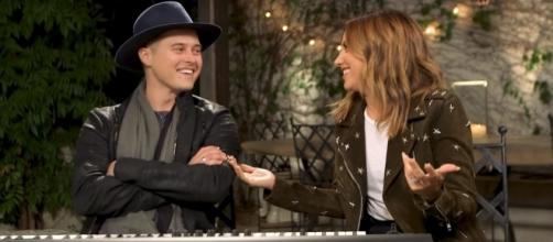 Lucas Grabeel (L) and Ashley Tisdale (R) reunited for the rendition of a 'High School Musical' soundtrack. (Facebook/Ashley Tisdale)