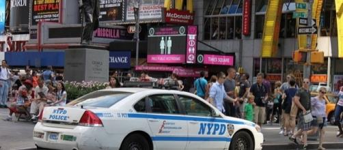 NYPD vehicle at Times Square in New York City (wikimedia)