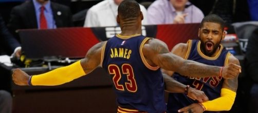 LeBron recognized Kyrie's awesome night and gave him props for it.- usatoday.com