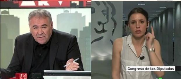 Antonio García Ferreras e Irene Montero. Antonio García Ferreras e Irene Montero.