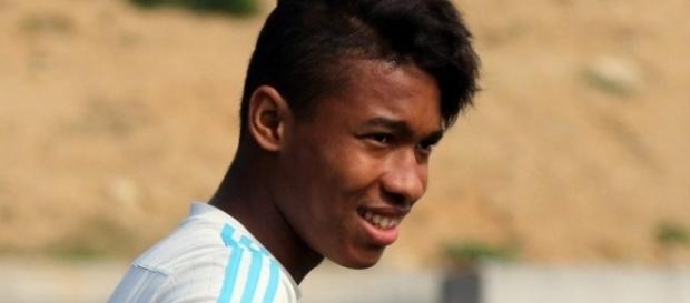 Boubacar Kamara pendant un entrainement à Marseille Boubacar Kamara pendant un entrainement à Marseille