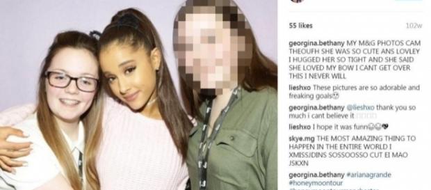 Georgina (à esquerda) e Ariana Grande já se tinham encontrado Georgina (à esquerda) e Ariana Grande já se tinham encontrado