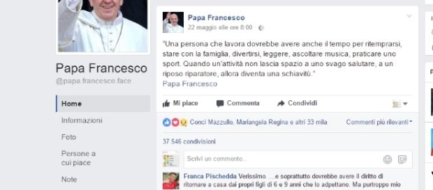 Il messaggio sul lavoro di papa Francesco Il messaggio sul lavoro di papa Francesco