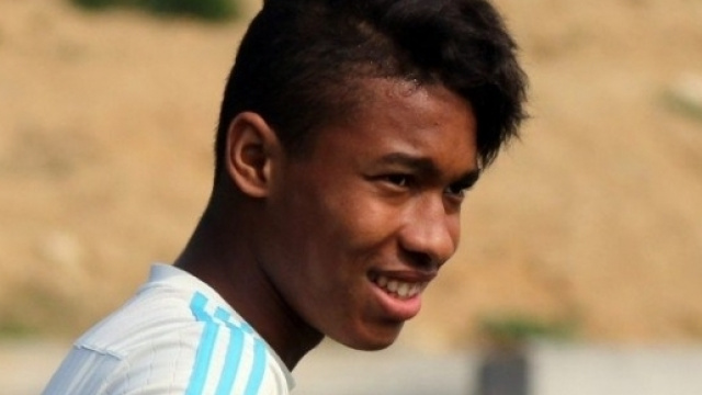 Boubacar Kamara pendant un entrainement à Marseille