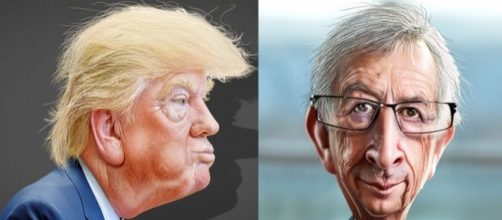 Caricatures Donald Trump & Jean-Claude Juncker via Flickr by DonkeyHotey / CC BY 2.0