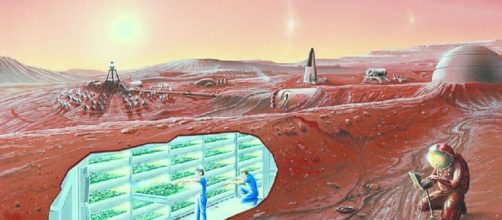 Concept of Mars colony (courtesy of NASA)