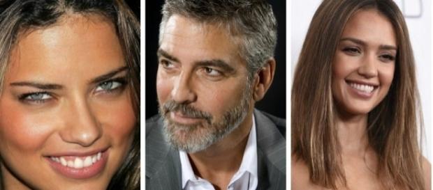 Adriana Lima, George Clooney e Jessica Alba Adriana Lima, George Clooney e Jessica Alba