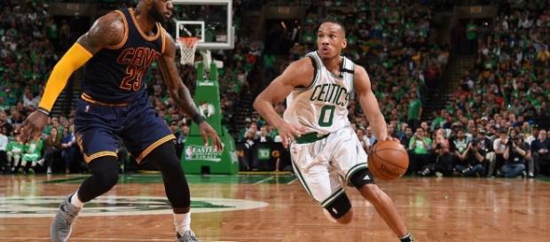 Avery Bradley drives in on LeBron James in Game 5 of the Eastern Conference Finals. (Via Twitter @Celtics) Avery Bradley drives in on LeBron James in Game 5 of the Eastern Conference Finals. (Via Twitter @Celtics)
