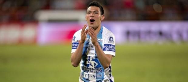 Fotografía de Chucky Lozano en un partido con el Pachuca Fotografía de Chucky Lozano en un partido con el Pachuca