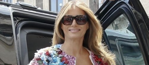 Melania Trump Turns Heads in $51,000 3D Flower Jacket - Photo: Blasting News Library - f3nws.com