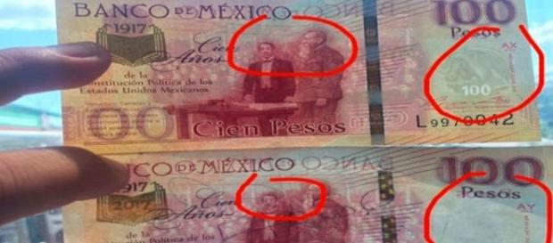 Alertan sobre circulación de billetes falsos de 100 pesos MX Alertan sobre circulación de billetes falsos de 100 pesos MX
