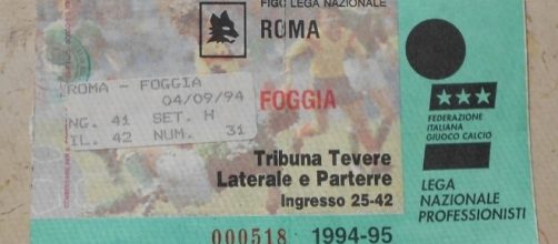 Roma-Foggia, il biglietto della partita
