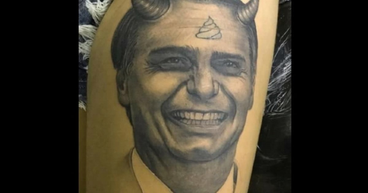 Fez Tatuagem Polêmica Com O Rosto De Bolsonaro E Se Deu Muito Mal