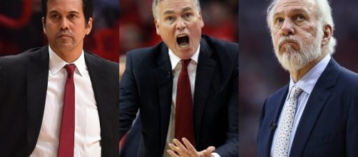 Erik Spoelstra, Mike D'Antoni, or Gregg Popovich will be named Coach of the Year - Photo via The Score - scoopnest.com