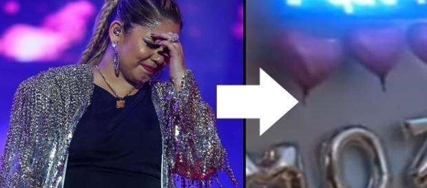 A cantora Marília Mendonça acabou se emocionando com surpresa feita pelo noivo ( Foto: Youtube/Instagram) A cantora Marília Mendonça acabou se emocionando com surpresa feita pelo noivo ( Foto: Youtube/Instagram)