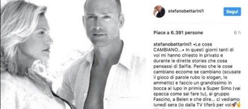 Stefano Bettarini su Instagram scrive a Simona