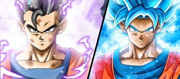FanArt sobre Gohan Mistico vs Goku Super Saiyajin Dios Azul FanArt sobre Gohan Mistico vs Goku Super Saiyajin Dios Azul