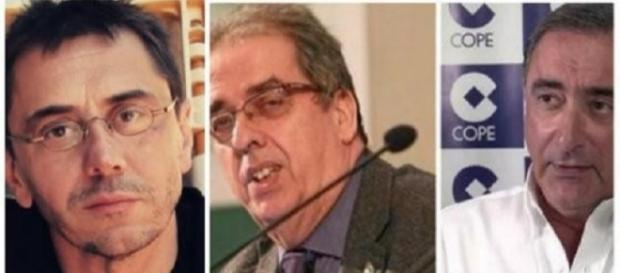 Juan Carlos Monedero, Santiago González y Carlos Herrera. Juan Carlos Monedero, Santiago González y Carlos Herrera.