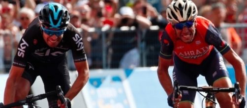 Landa e Nibali, la volata del tappone di Bormio del Giro d'Italia