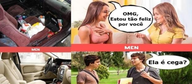 Diferenças incríveis entre o homem e uma mulher Diferenças incríveis entre o homem e uma mulher