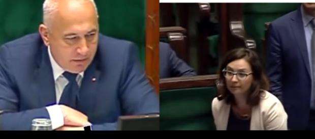 Joachim Brudziński oraz Kamila Gasiuk-Pihowicz (źródło: sejm.gov.pl). Joachim Brudziński oraz Kamila Gasiuk-Pihowicz (źródło: sejm.gov.pl).