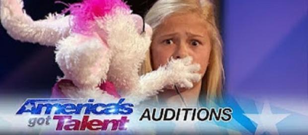 "America's Got Talent" Season 12 already has a golden buzzer grabber, Darci Lynne and her bunny, Petunia--personal edited screenshot image "America's Got Talent" Season 12 already has a golden buzzer grabber, Darci Lynne and her bunny, Petunia--personal edited screenshot image