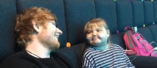 Ed Sheeran makes time for his special girl, Melody Driscoll, at a concert just for her.--Facebook Melody in Mind