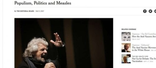 Vaccini: il New York Times contro il M5S - mobinews.it