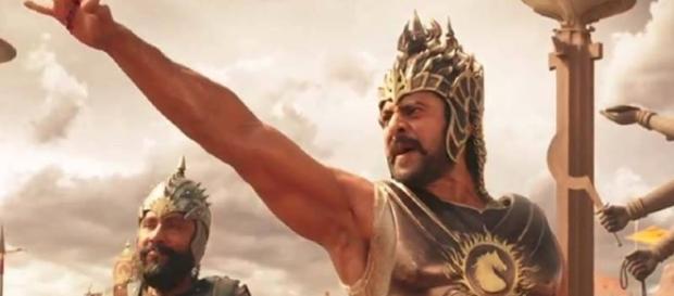 Prabhas and Satyha Raj from Baahubali movie Prabhas and Satyha Raj from Baahubali movie