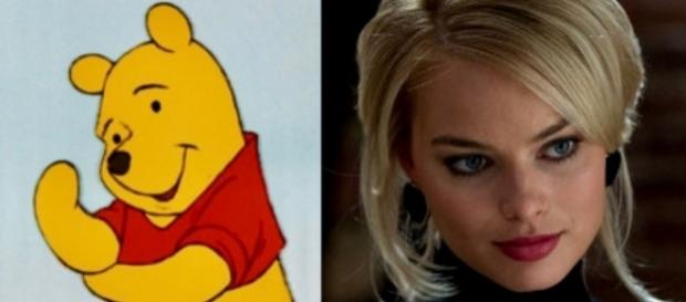 Winnie the Pooh and Margot Robbie Winnie the Pooh and Margot Robbie