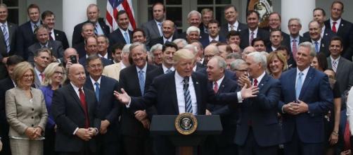 After the battle, Republicans gather round Trump to celebrate Obamacare 'death'. - timesunion.com
