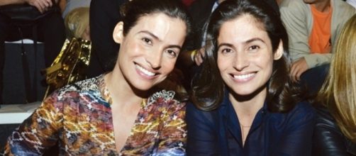Renata Vasconcellos e Lanza Mazza são irmãs gêmeas