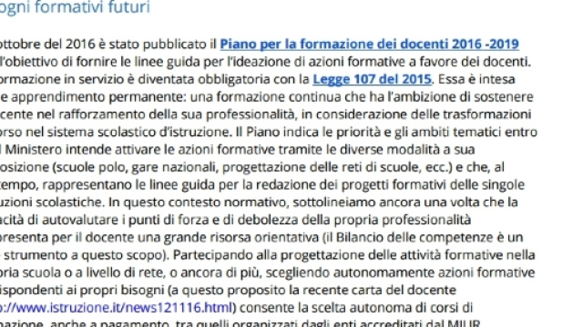 Come compilare i bisogni formativi futuri